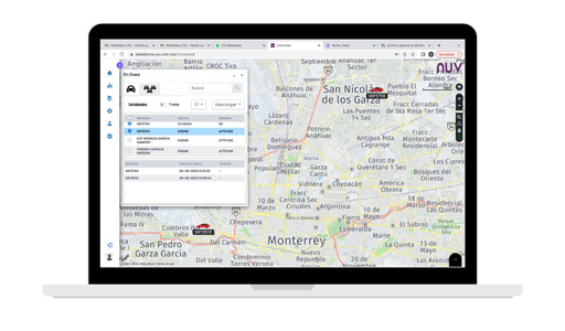 laptop GPS plataforma